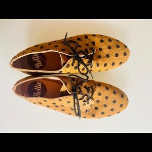 Rollie Derby Shoe in Polka Dot Calf Hair/size 37